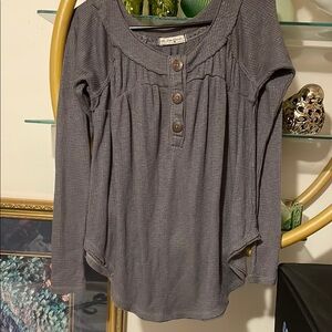 Free People Women's Top/Gray Button-Up Women's Top